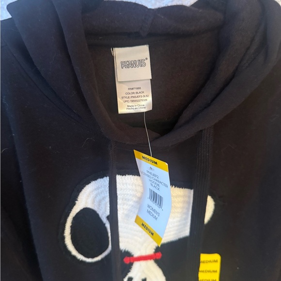 Peanuts Hoodie with Snoopy Embroidery NWT - Picture 2 of 8